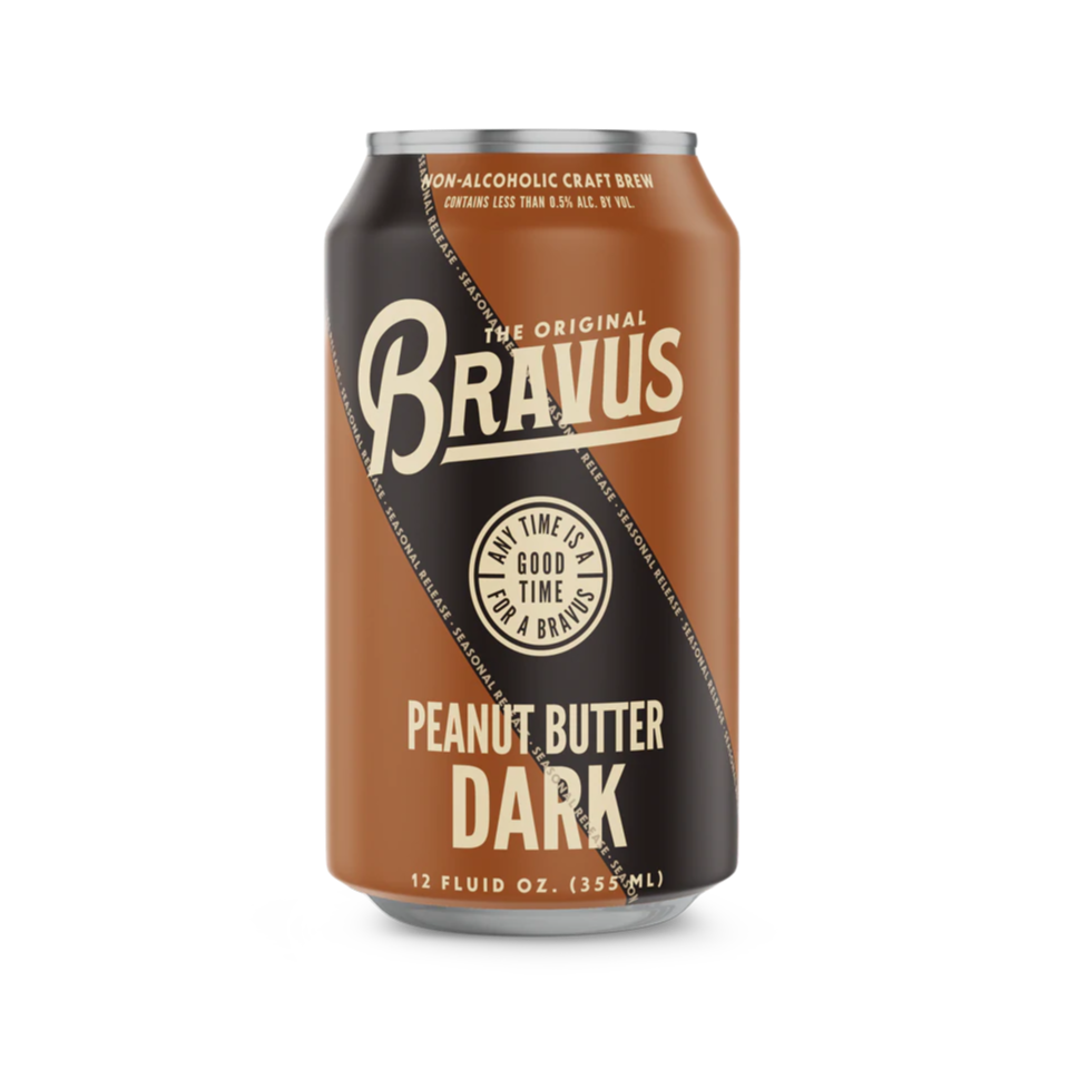 Peanut Butter Dark Stour Non Alcoholic Beer by Bravus Brewing