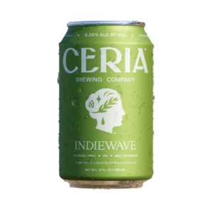can of indiewave non-alcoholic beer by ceria brewing