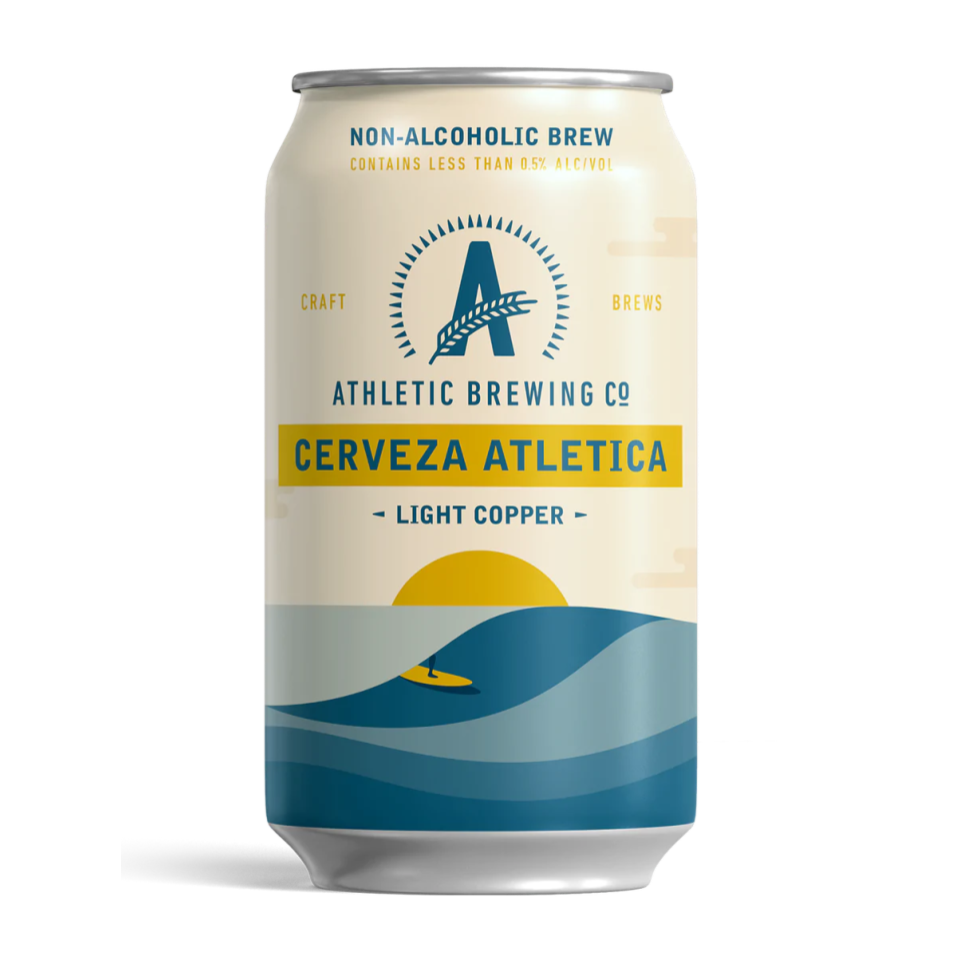 can of cerveza athletica non alcoholic beer by athletic brewing