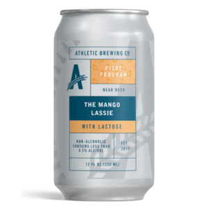 can of mango lassie non alcoholic milkshake IPA by athletic brewing