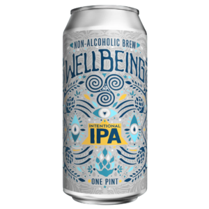 can of intentional IPA non alcoholic beer by wellbeing
