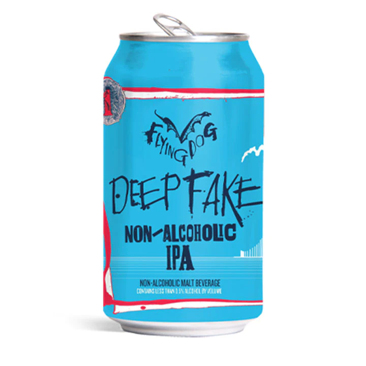 Can of Deep Fake Non Alcoholic IPA by Flying Dog Brewing