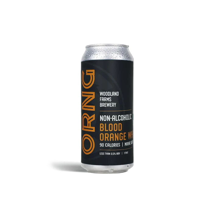 blood orange witty non alcoholic beer woodland farms