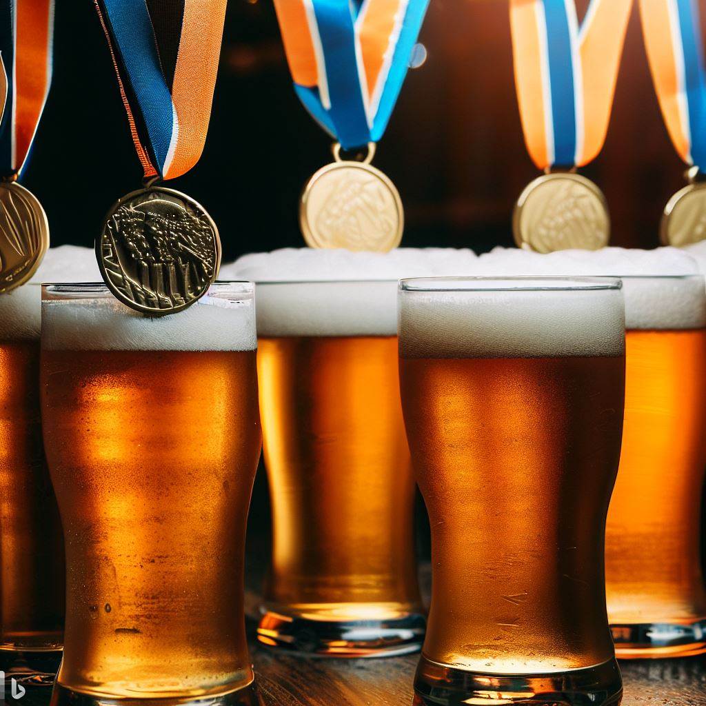 non-alcoholic beers with award-winning medals