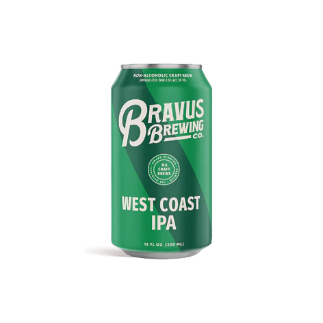 can of bravus brewings non-alcoholic west coast ipa