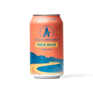 can of free wave non-alcoholic ipa by athletic brewing company