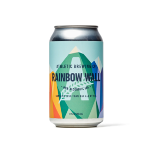 can of rainbow wall non-alcoholic blood orange ipa by athletic brewing