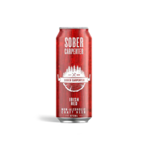 can of sober carpenter non-alcoholic irish red ale