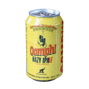 can of non-alcoholic hazy IPA by Oomph Beer