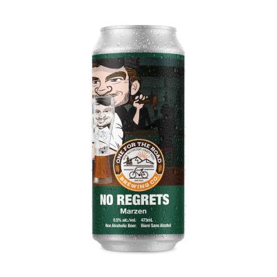can of no regrets non-alcoholic marzen oktoberfest by one for the road brewing