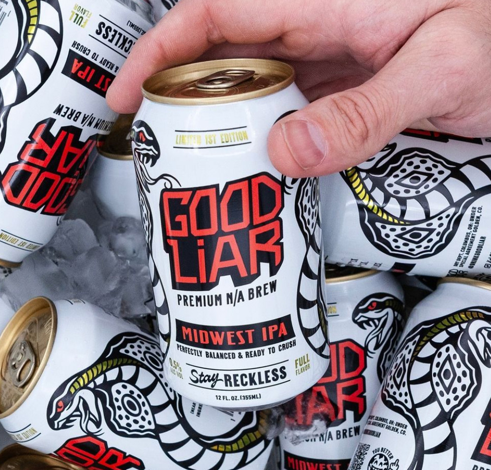 can of good liar non alcoholic beer