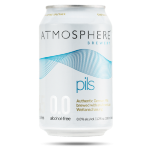 can of pils by atmosphere brewing non alcoholic beer