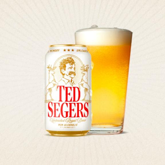 can and glass of ted segers non alcoholic beer