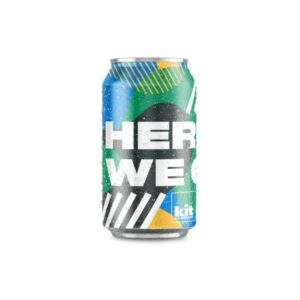 Can of Here We Go non-alcoholic hazy ipa by kit na brewing