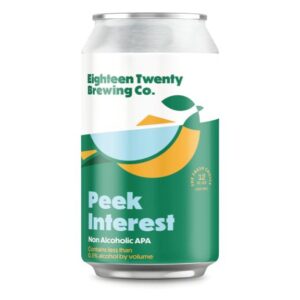 a can of peek interest non alcoholic ipa by 1820 brewing