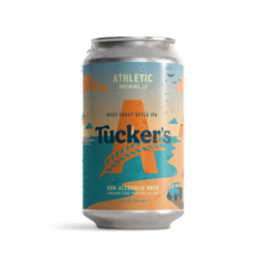 can of tuckers west coast ipa non-alcoholic beer by athletic brewing
