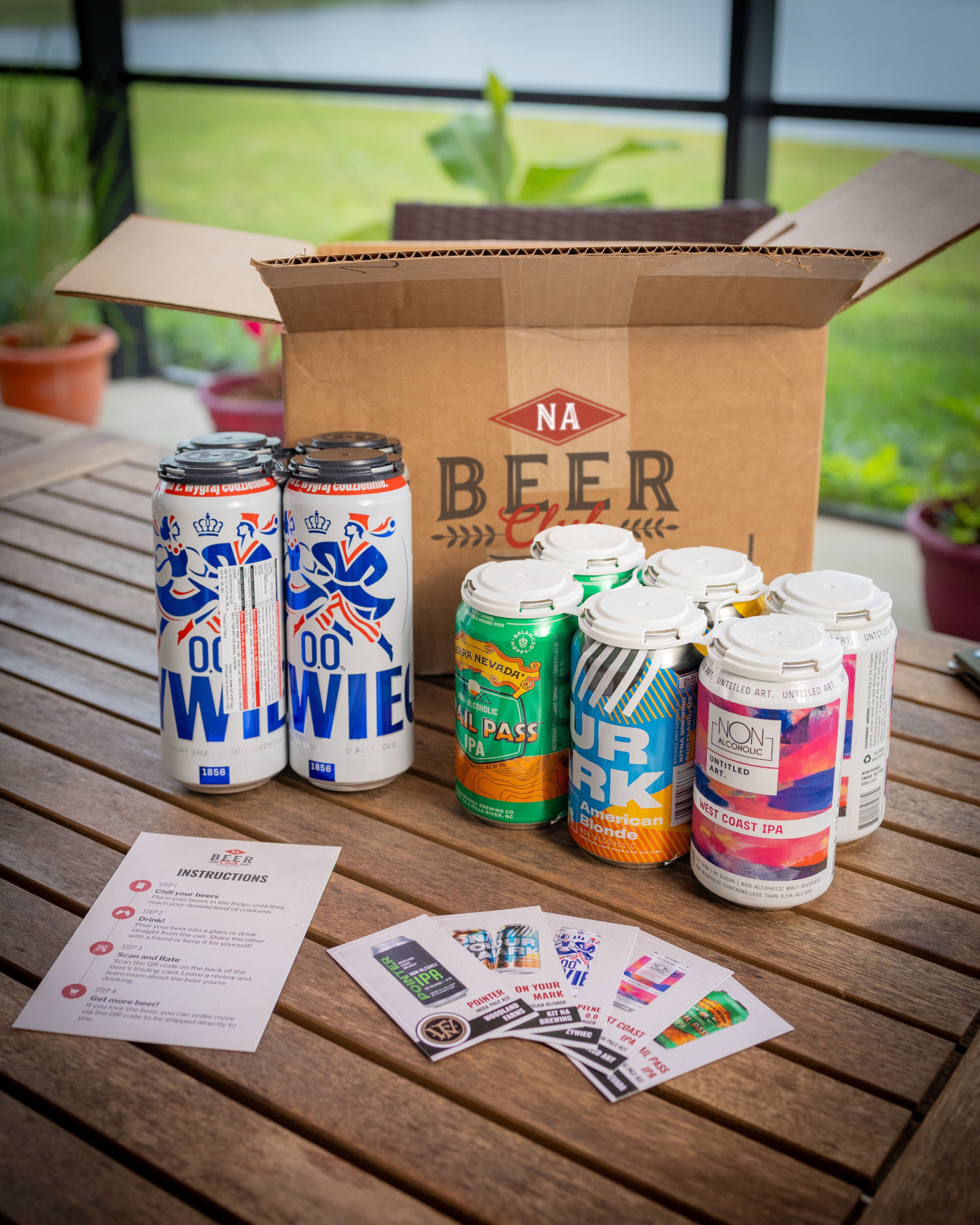 The non-alcoholic beer gift box from NA Beer Club's na beer of the month subscription