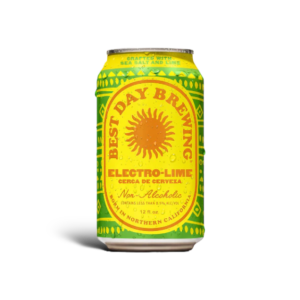 can of electro lime non-alcoholic cerveza by best day brewing