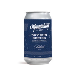 Can of non-alcoholic kolsch from Momentum Brewing