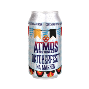 a can of non-alcoholic oktoberfest from atmos brewing