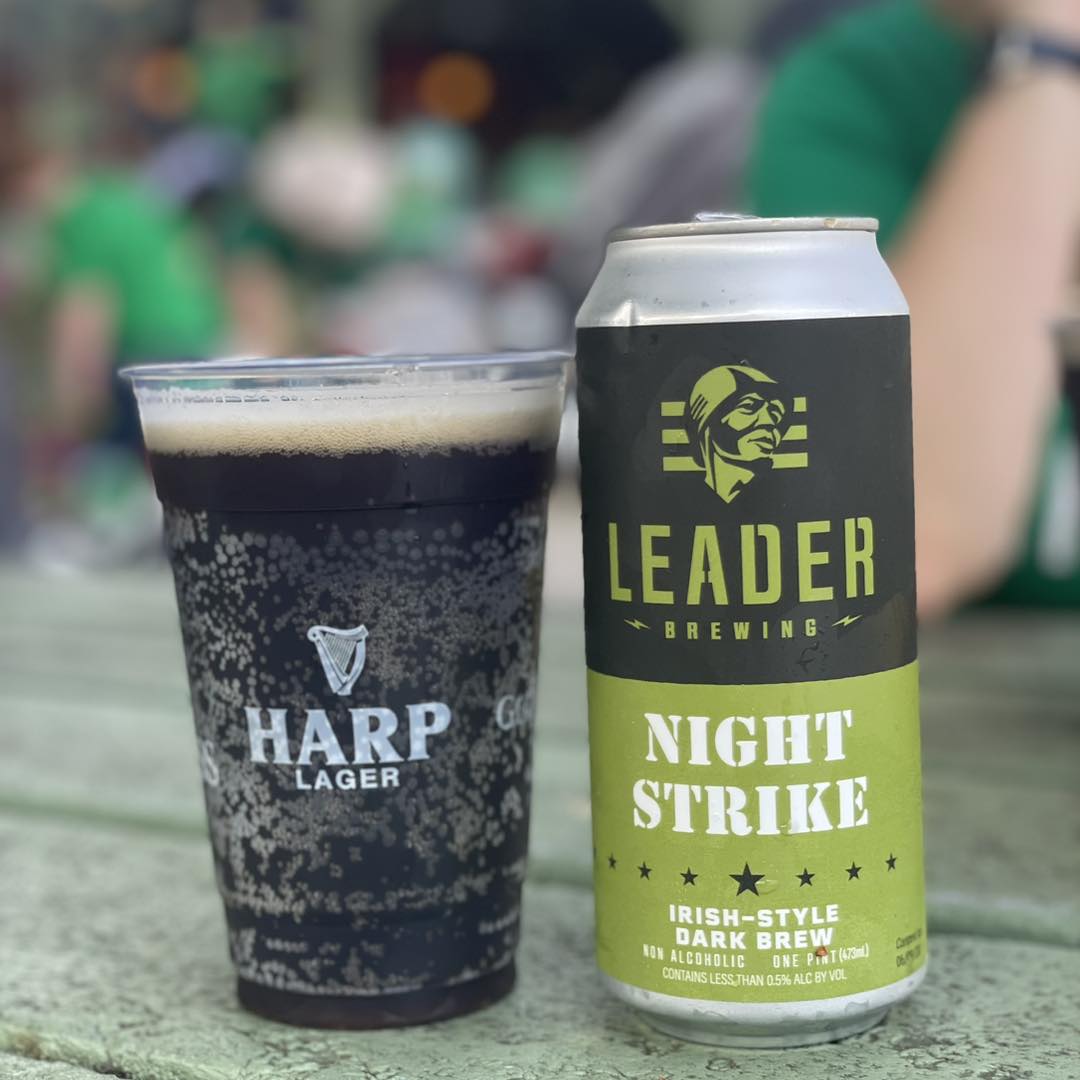 can of leader brewing night strike na beer