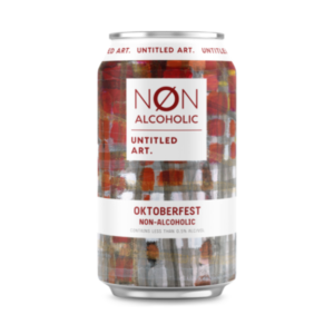 a can of non-alcoholic oktoberfest by untitled art brewing