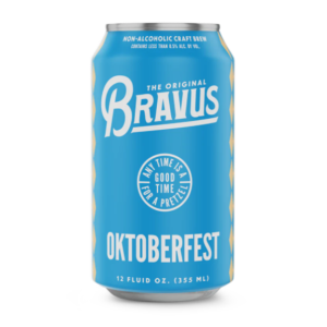 a can of bravus oktoberfest non alcoholic beer