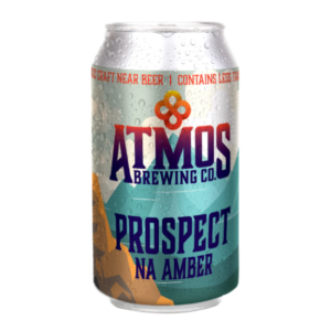 a can of prospect amber non-alcoholic beer atmos brewing