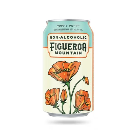 can of hoppy poppy ipa by figuera mountain non-alcoholic beer