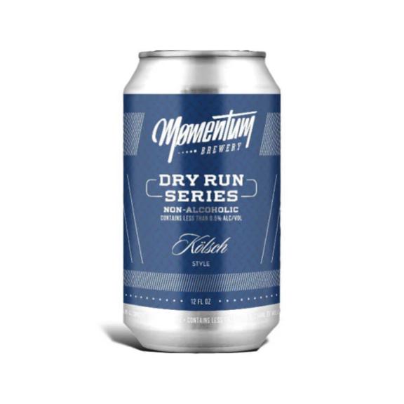 can of non-alcoholic kolsch dry run series by momentum brewery