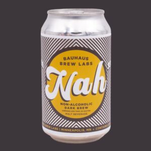 can of bauhause brew labs' nah dark brew non-alcoholic