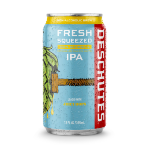 can of deschutes non-alcoholic fresh squeezed ipa