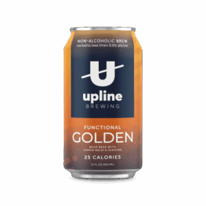 can of functional non-alcoholic golden ale by upline brewing