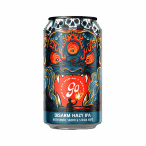 can of disarm non-alcoholic hazy ipa by go brewing