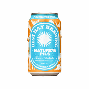 a can of nature's pils non-alcoholic pilsner by best day brewing